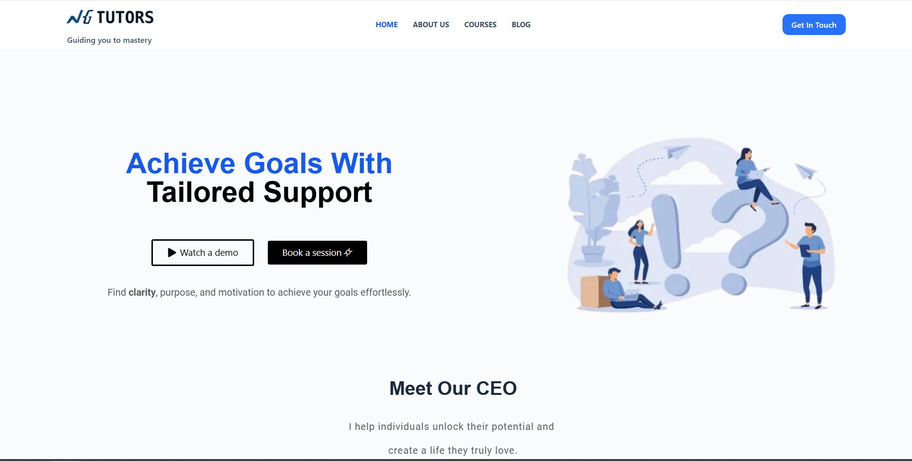 Screenshot of the Ngtutors.com